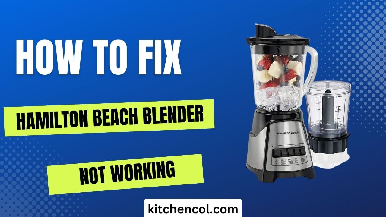 How to Fix Hamilton Beach Blender Not Working